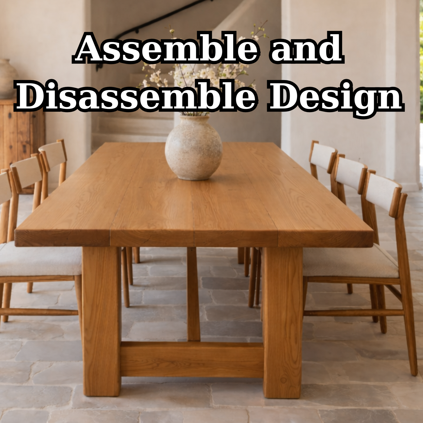 Solid Wood Dining Table Timeless Modern Design