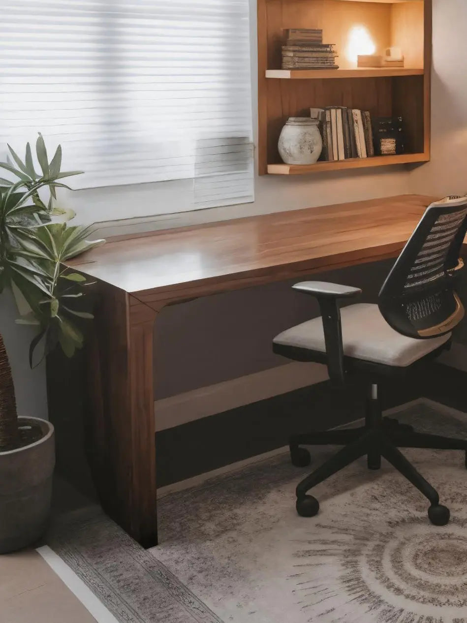 Modern L Shaped Desk with Drawers For Home Office Kitchnce