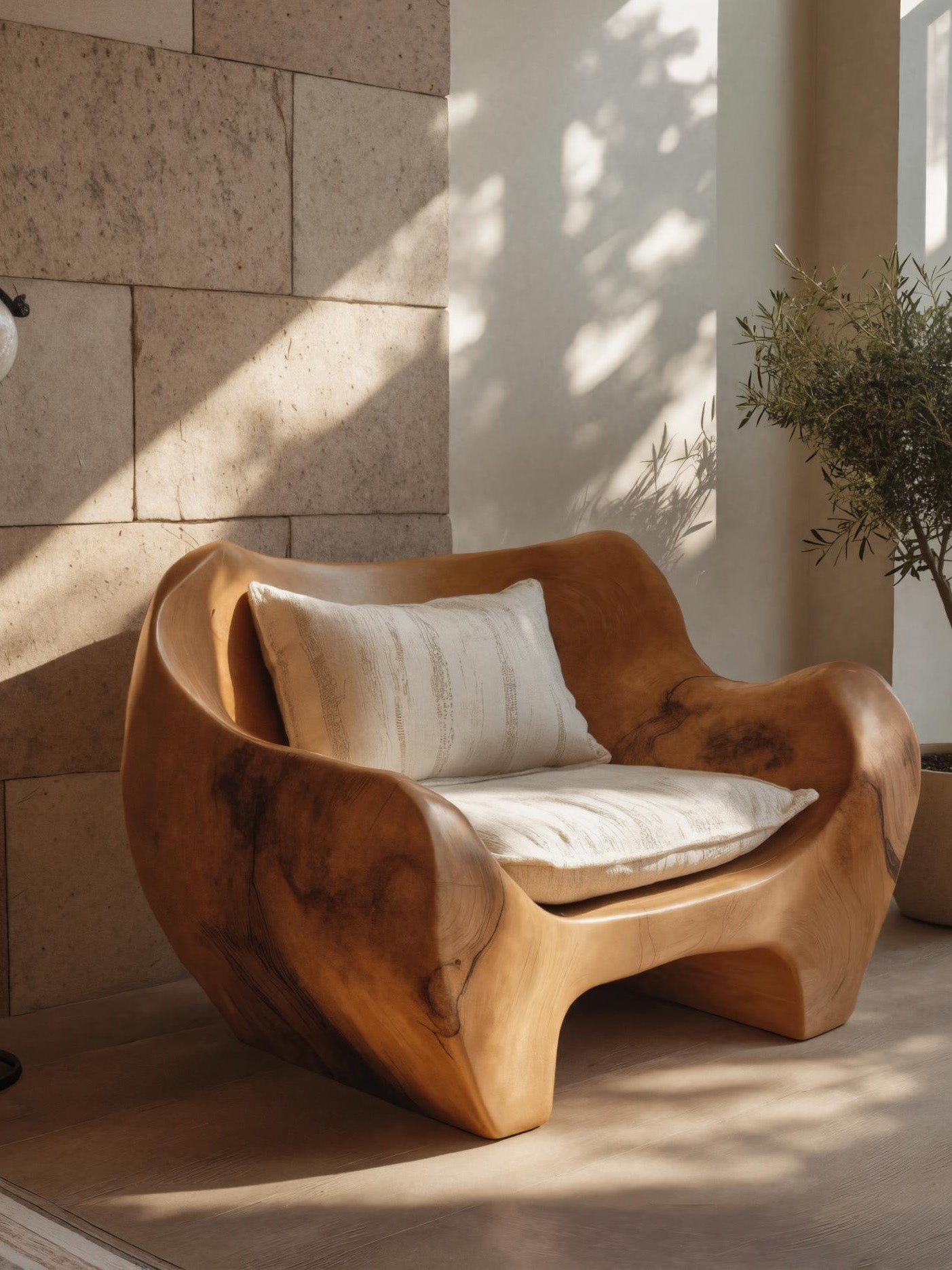 Modern Sculpted Armchair For Living Room Or Lounge Kitchnce