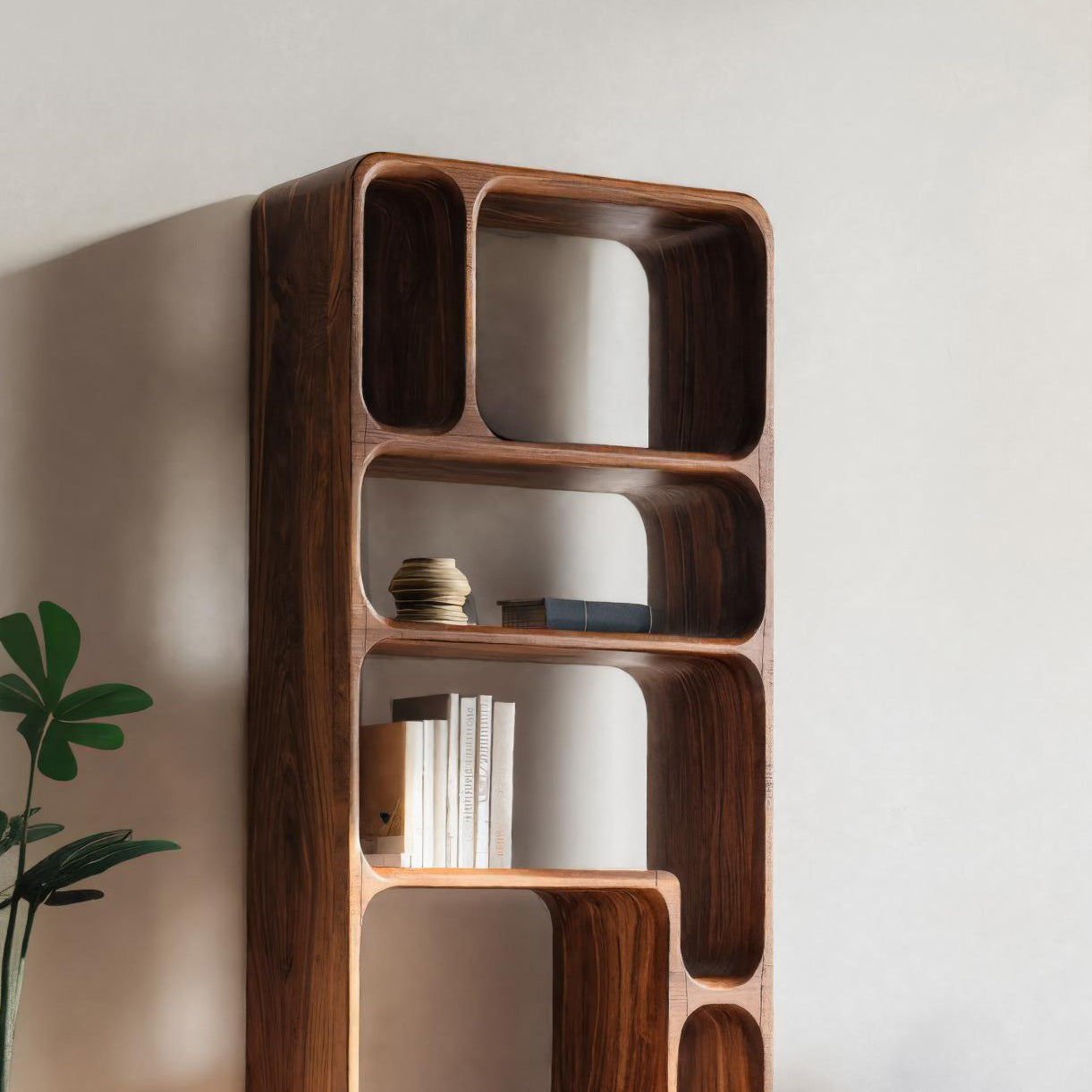 Minimalist Tall Bookshelf For Living Room Or Entryway Kitchnce