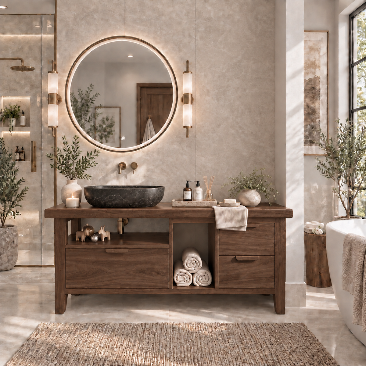 Auren Solid Wood Bathroom Vanity