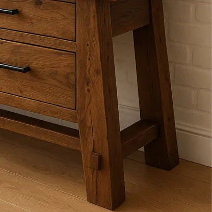 Rustic Solid Wood Console Table – Handcrafted with Timeless Character Kitchnce