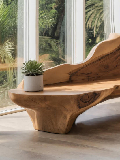Sculptural Bench With Organic Design For Living Room Kitchnce