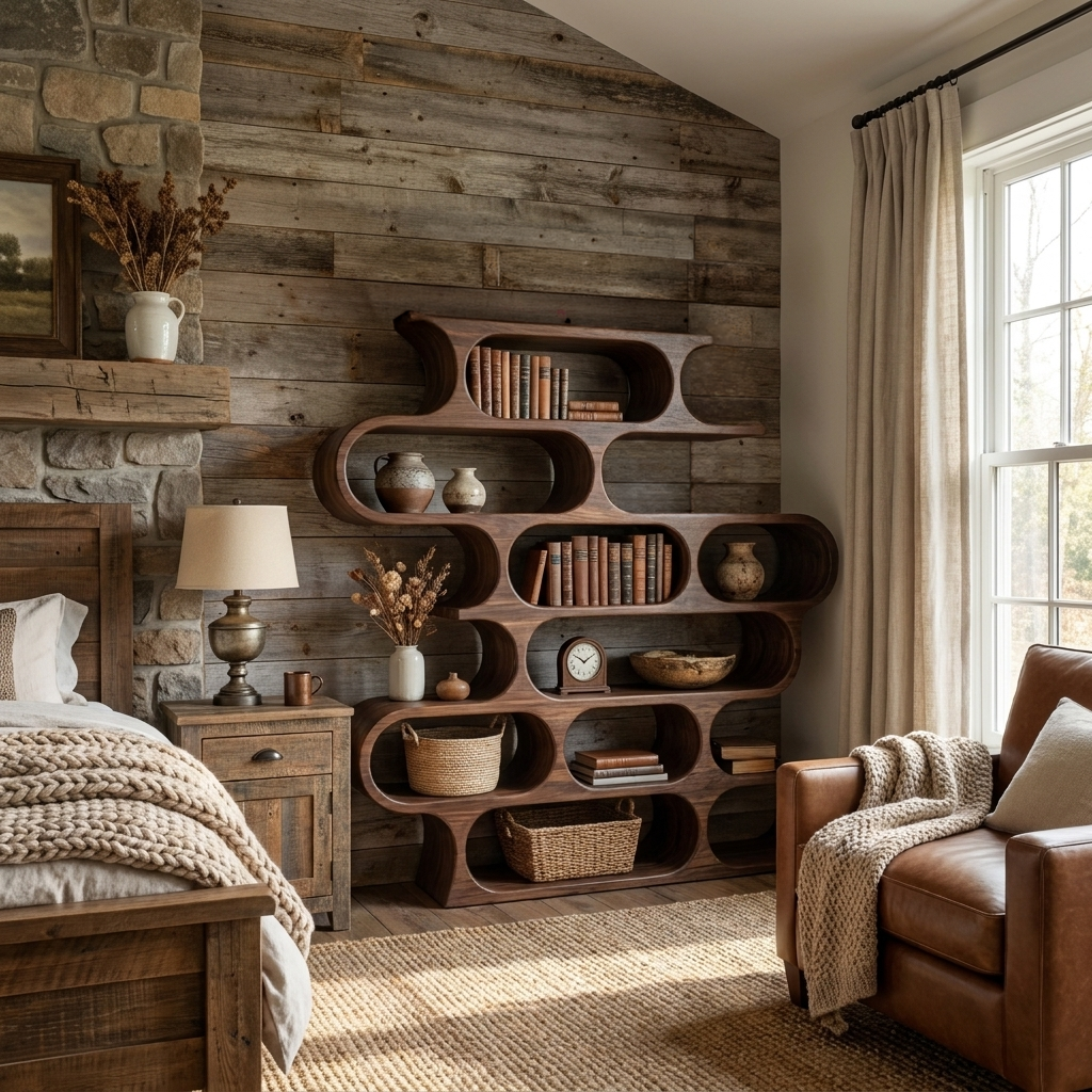 Organic Oval Bookshelf For Living Room Or Creative Studio Kitchnce