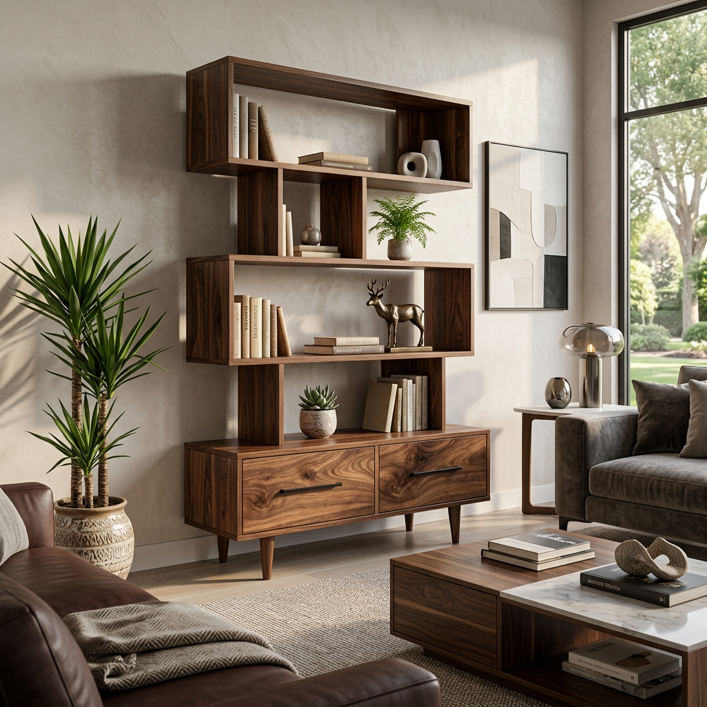 Minimal Natural Wood Bookshelf With Tiers For Home Decor Kitchnce