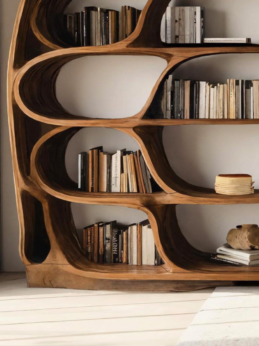 Modern Sculptural Bookshelf For Bedroom Or Living Room Kitchnce