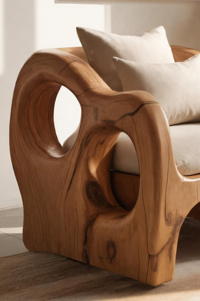 Artistic Sculpted Armchair For Living Room Or Lounge Kitchnce