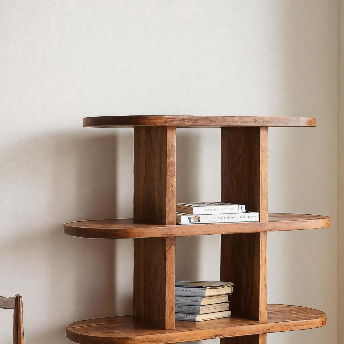 Handcrafted Bookshelf Open Storage Design For Living Room Kitchnce
