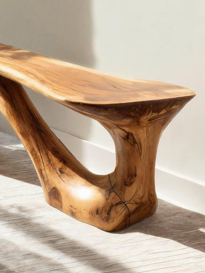 Modern Sculptural Bench With Organic Design For Living Room Kitchnce