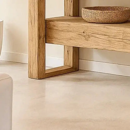 Handcrafted Solid Wood Console Table – Contemporary Organic Minimalism Kitchnce