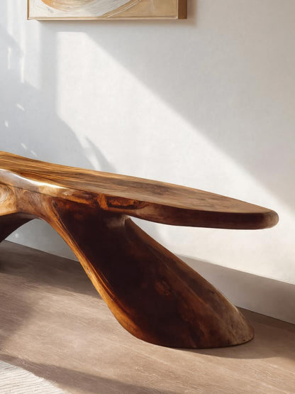 Sculptural Organic Bench For Entryway Or Living Room Kitchnce