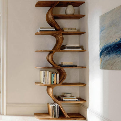 Organic Bookshelf For Living Room Interiors Kitchnce