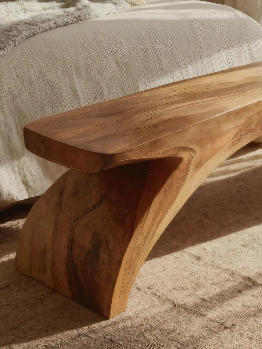 Organic Sculptural Bench For Bedroom Or Living Room Kitchnce