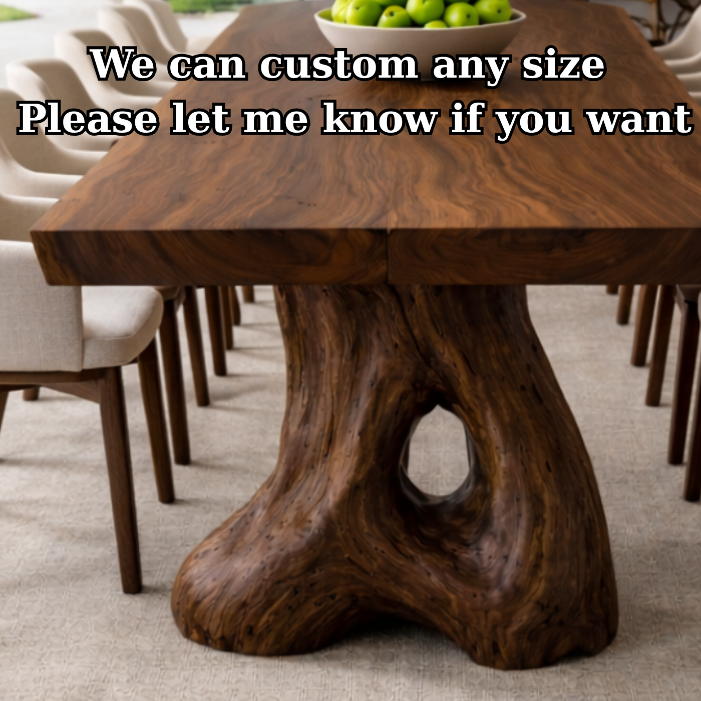 Handcrafted Solid Wood Dining Table For Modern Spaces