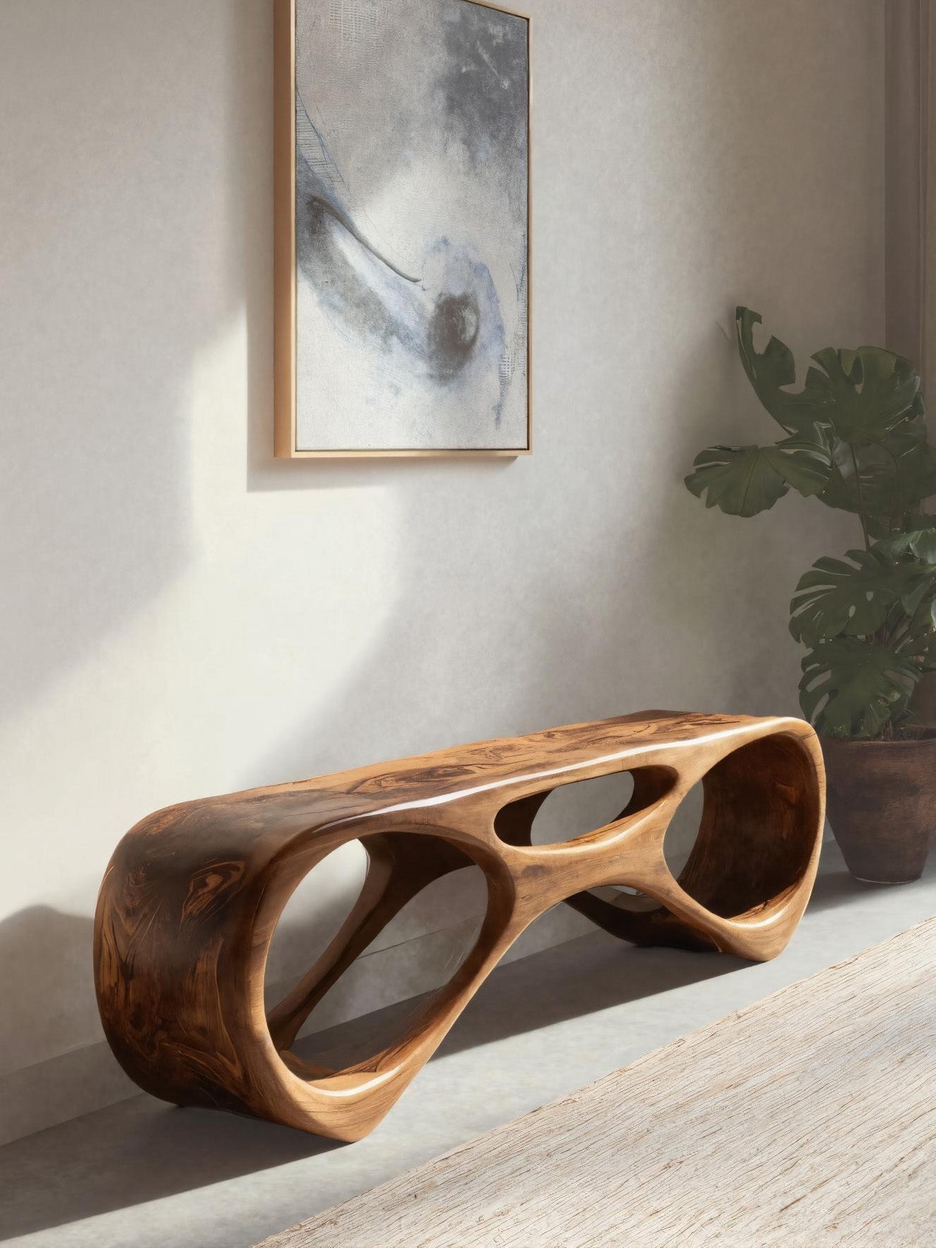 Modern Organic Bench For Entryway Or Furniture Hallway Kitchnce