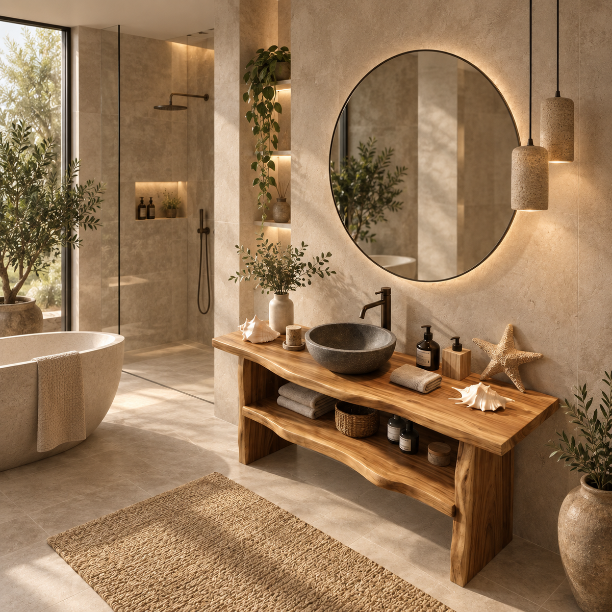 Arden Live Edge Solid Wood Bathroom Vanity