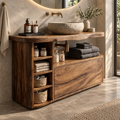 Elowen Solid Wood Bathroom Vanity