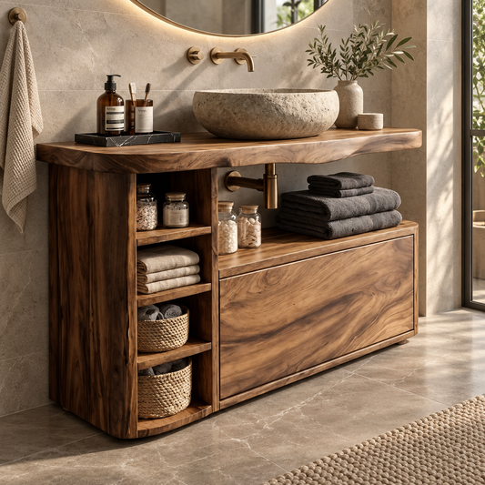 Elowen Solid Wood Bathroom Vanity