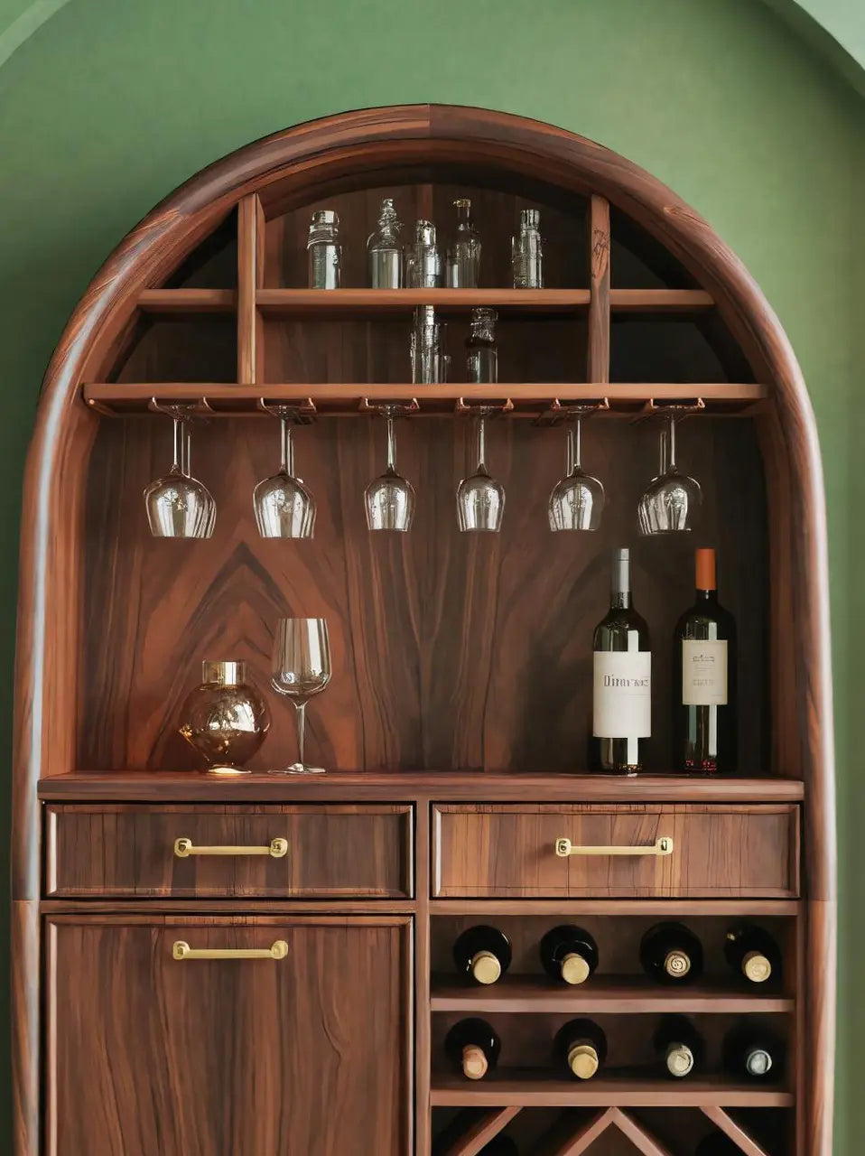 Modern Arched Wine Cabinet For Dining Room Kitchnce