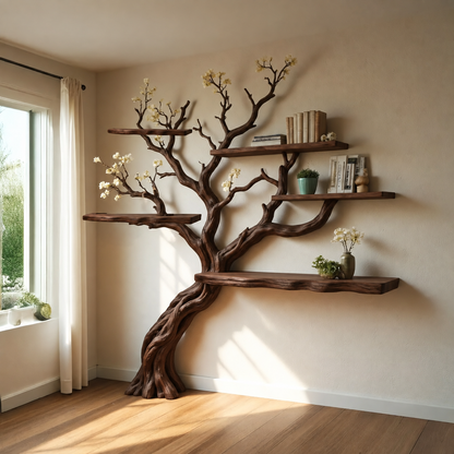 Everbranch Handcrafted Solid Wood Tree Bookshelf
