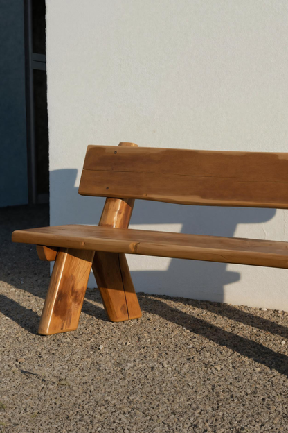 Rustic Handmade Bench With Heart Cutout For Garden Or Porch Kitchnce