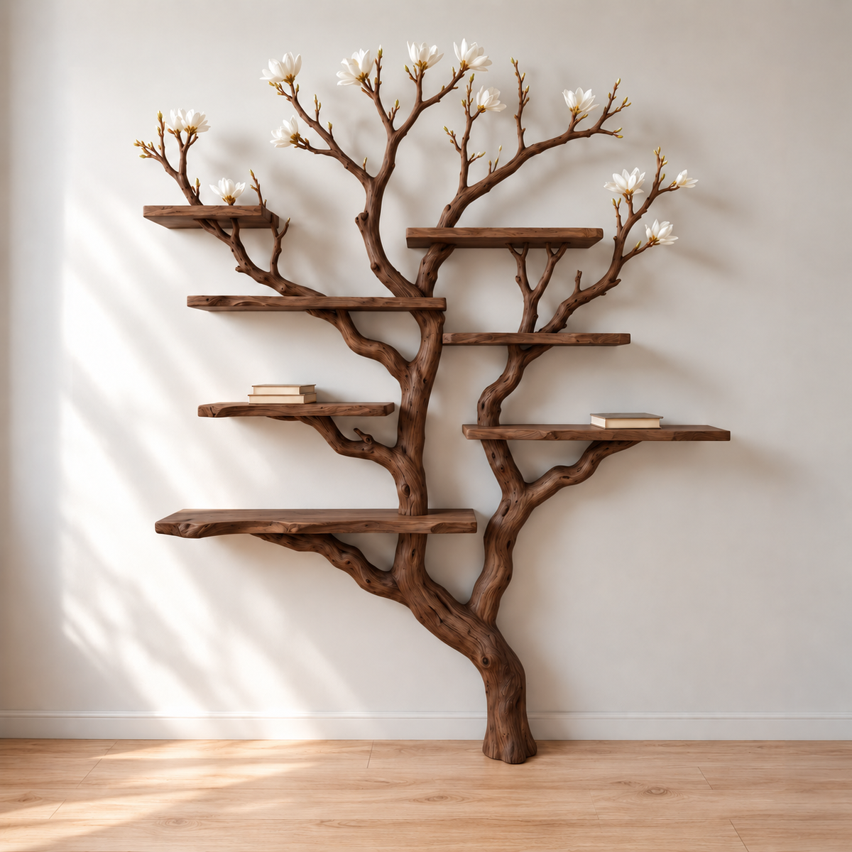 Blossom Tree Solid Wood Bookshelf