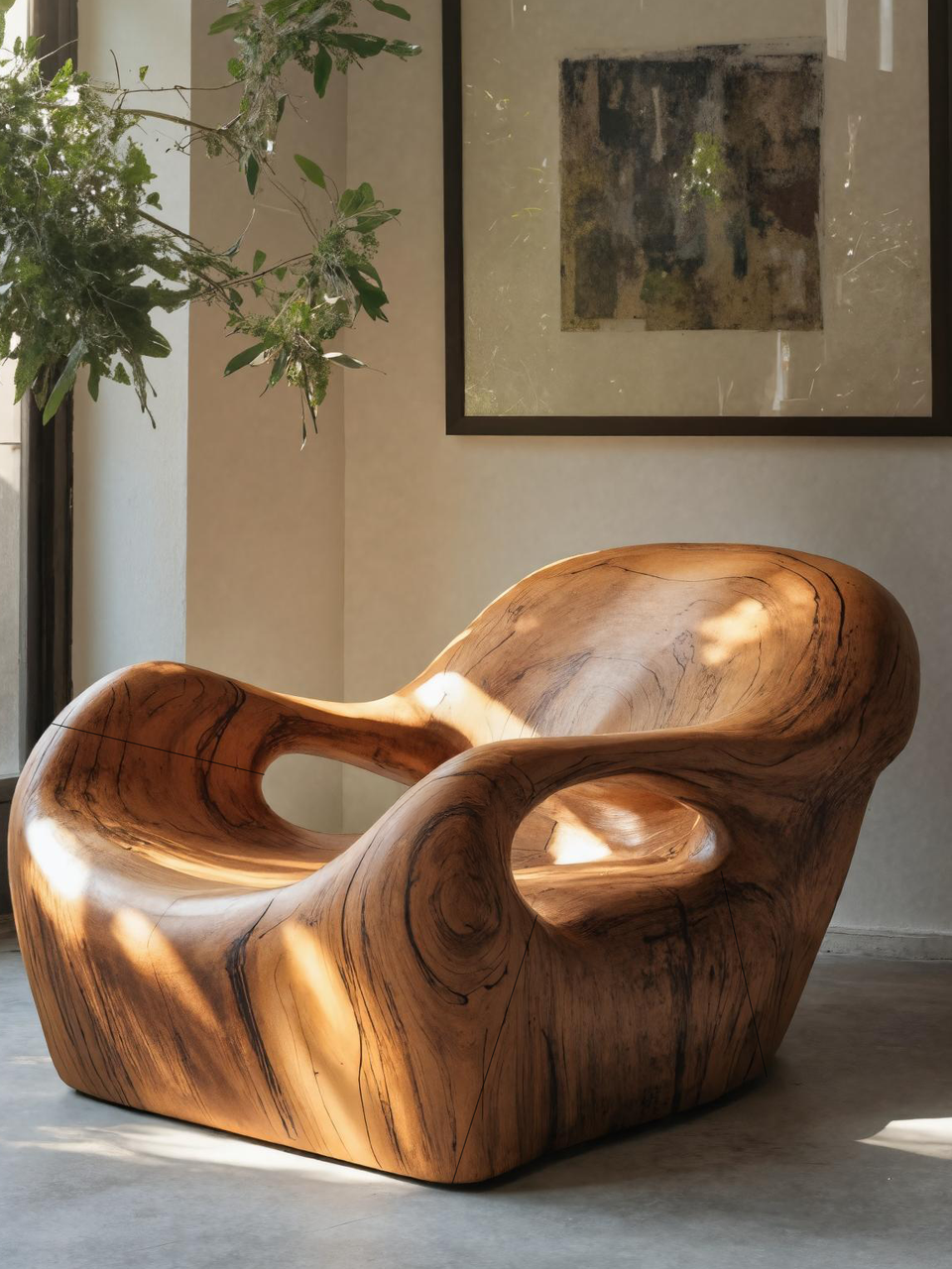 Modern Sculptural Lounge Chair For Living Room Or Reading Corner Kitchnce