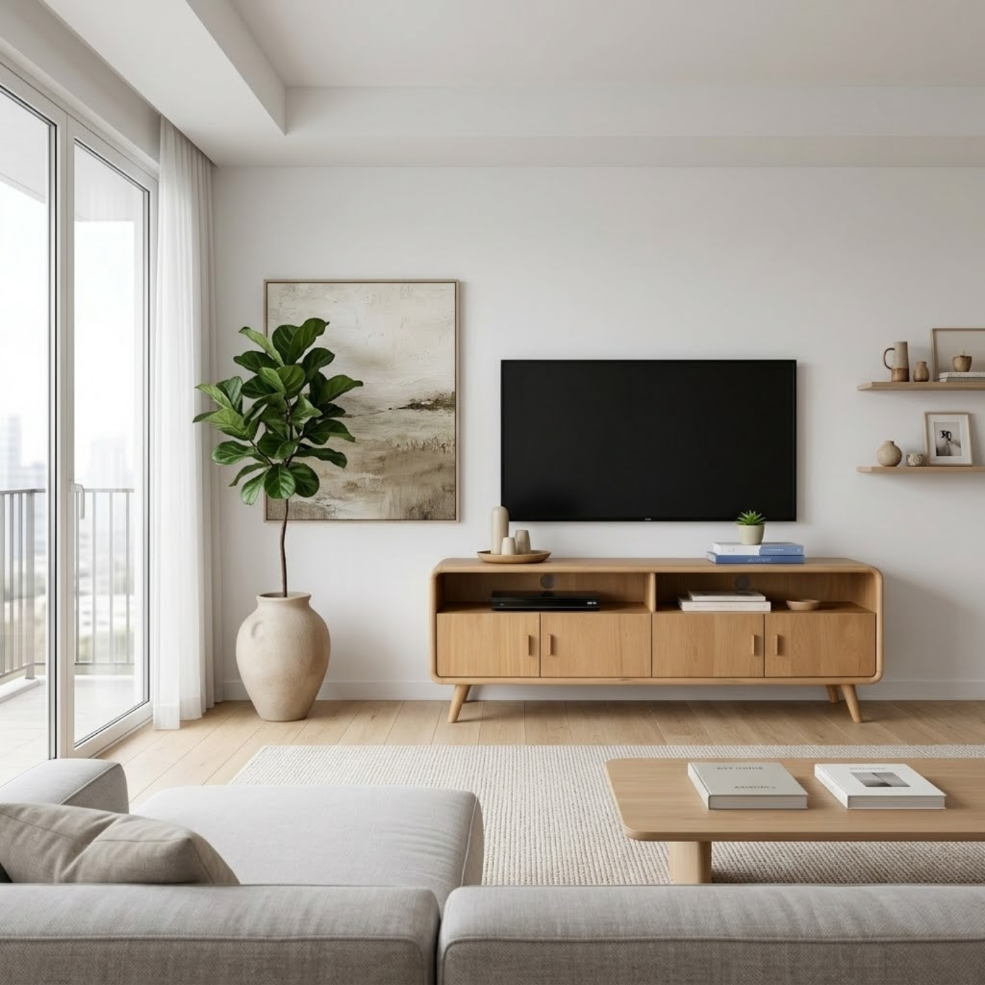 Modern Solid Wood TV Stand for Modern Living Rooms Kitchnce