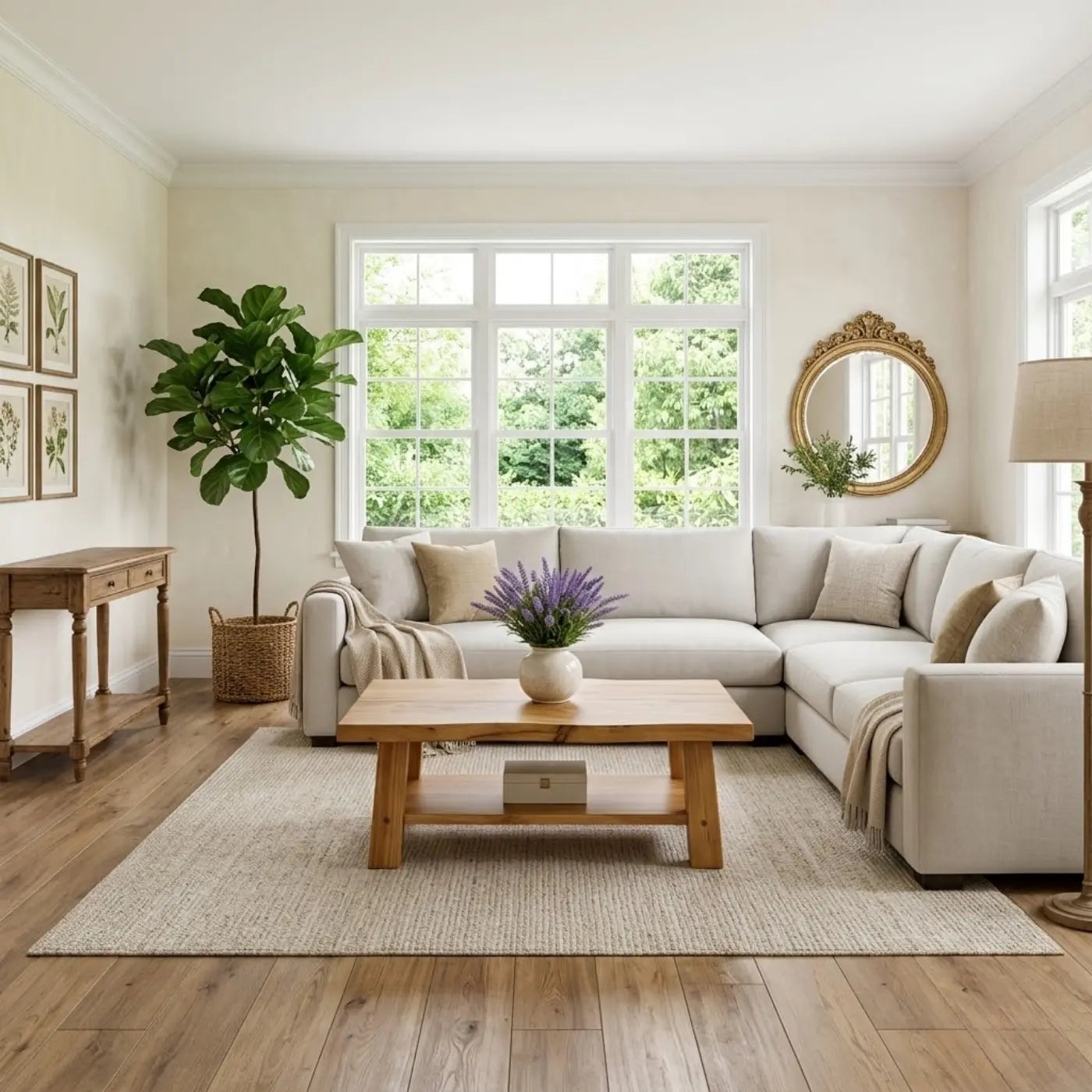 Solid Wood Coffee Table with Storage Shelf Rustic Wooden Living Room Table Kitchnce