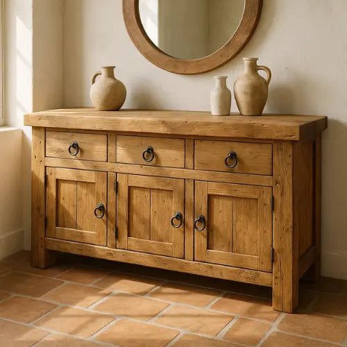 Handcrafted Solid Wood Console Table, Rustic Farmhouse Charm Kitchnce