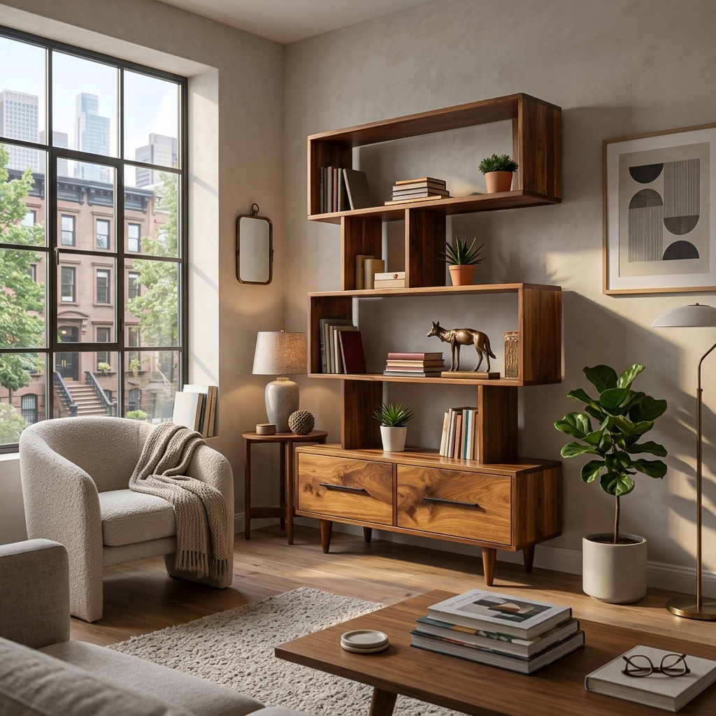 Minimal Natural Wood Bookshelf With Tiers For Home Decor Kitchnce