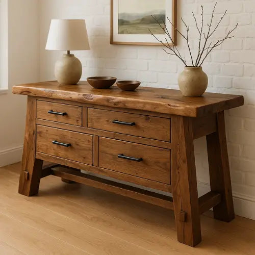 Rustic Solid Wood Console Table – Handcrafted with Timeless Character Kitchnce