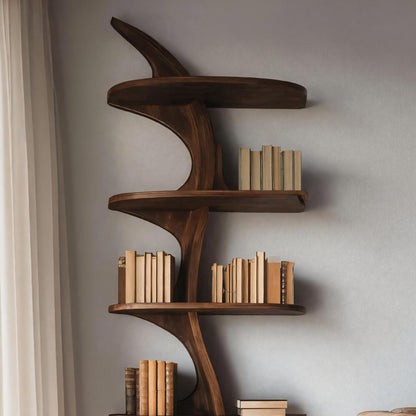 Organic Wall Bookshelf For Living Room Or Bedroom Kitchnce