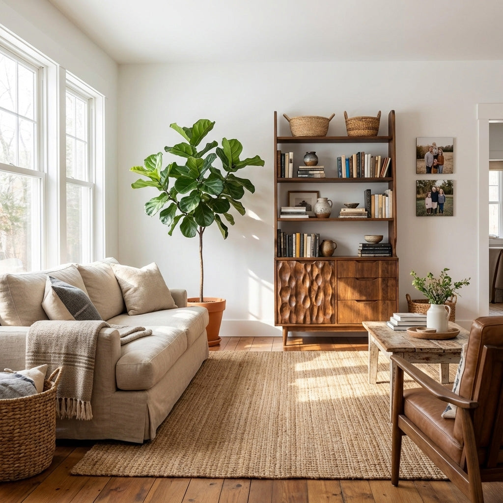 Organic Carved Wooden Bookshelf For Living Room Kitchnce