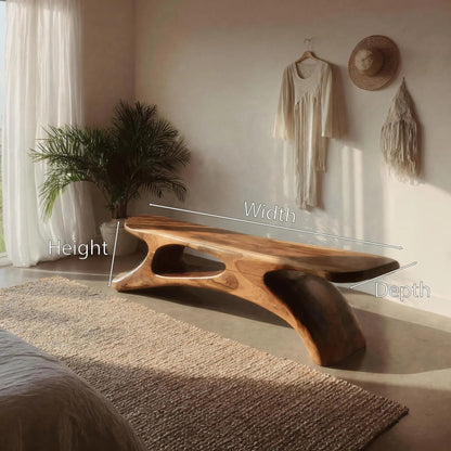 Modern Sculptural Bench For Bedroom Or Living Room Kitchnce
