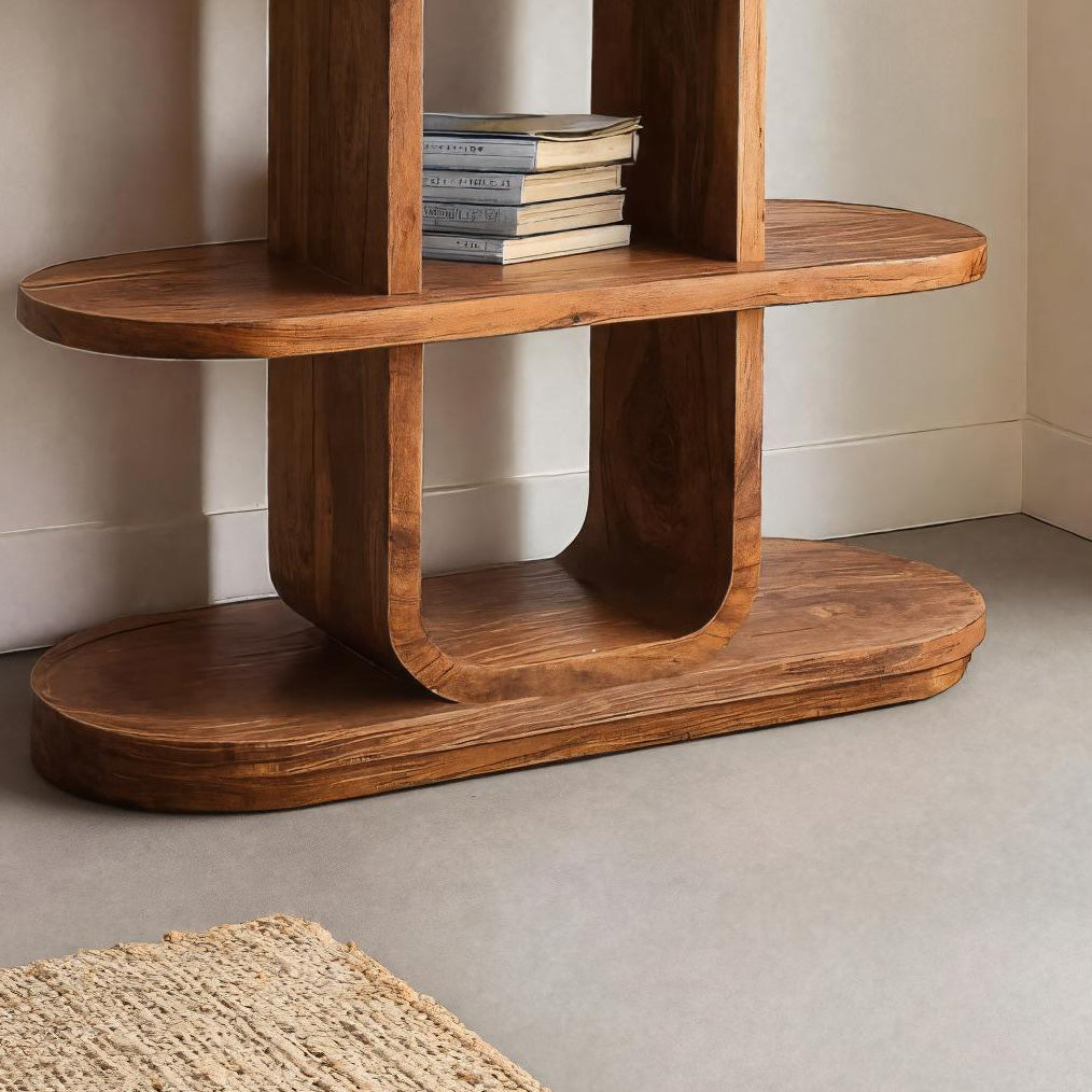 Handcrafted Bookshelf Open Storage Design For Living Room Kitchnce