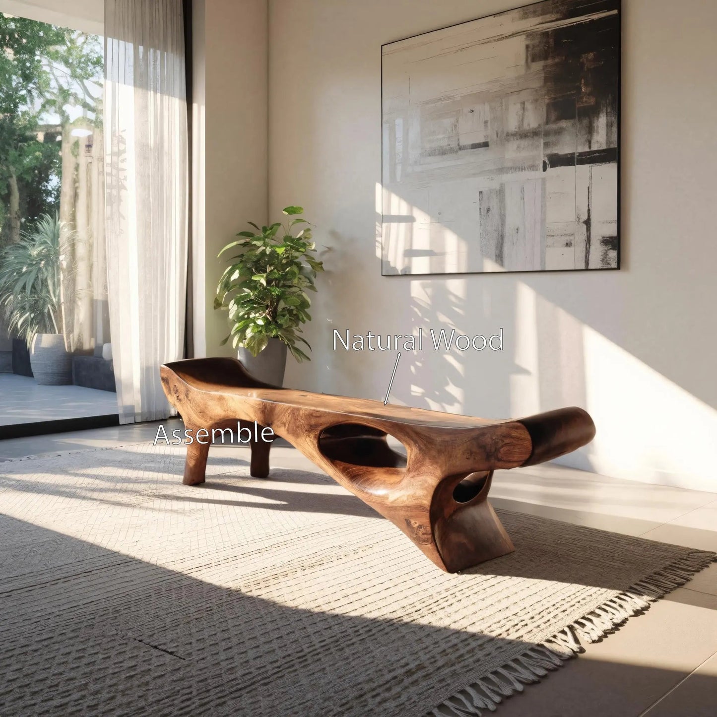 Artistic Bench For Living Room Or Entryway Kitchnce