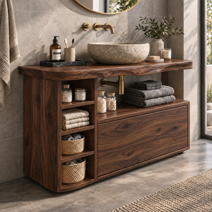Elowen Solid Wood Bathroom Vanity