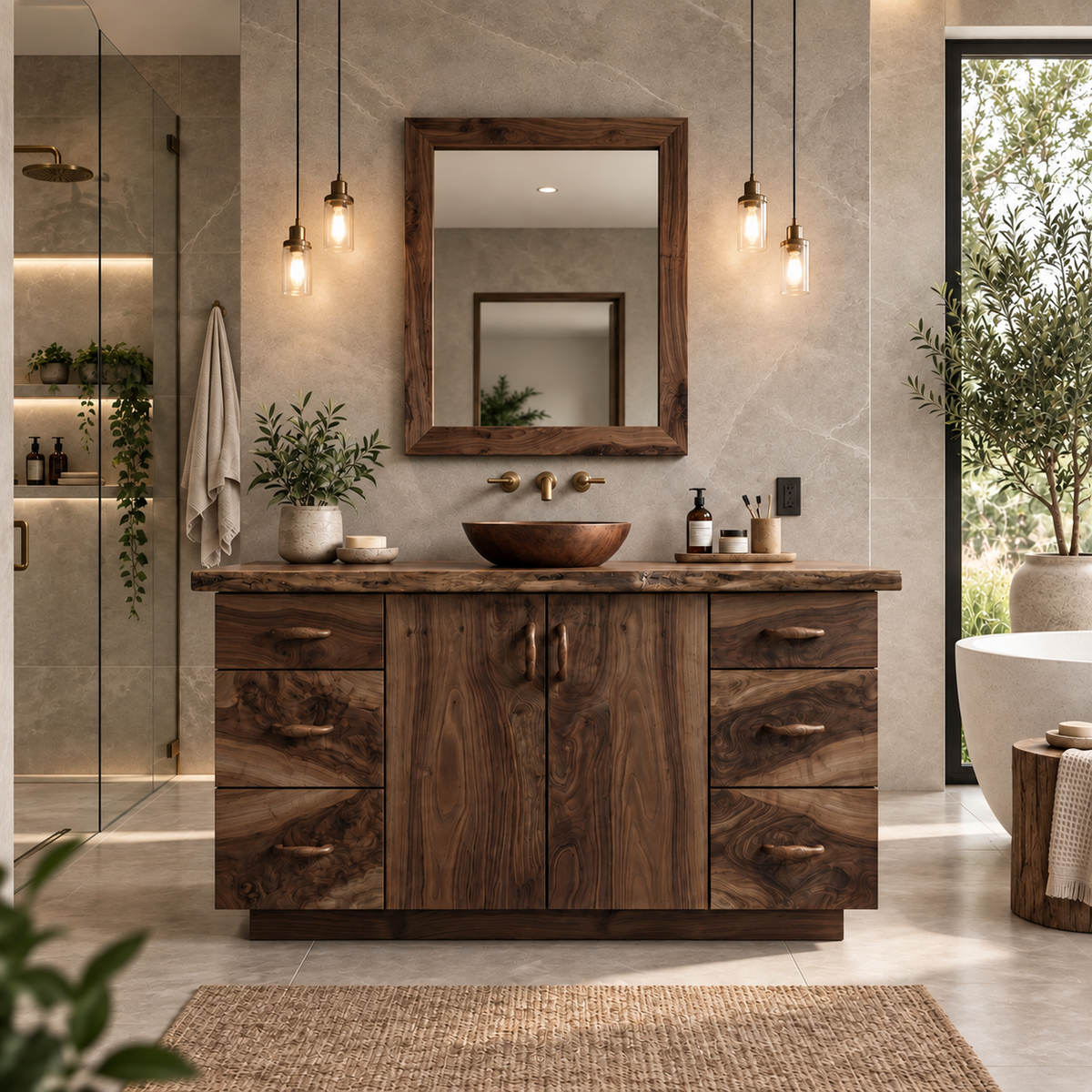 Varelle Solid Wood Bathroom Vanity