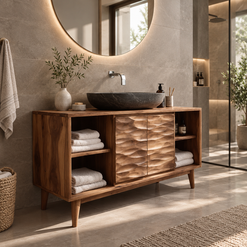 Caldera Solid Wood Bathroom Vanity