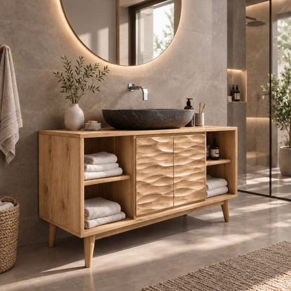 Caldera Solid Wood Bathroom Vanity