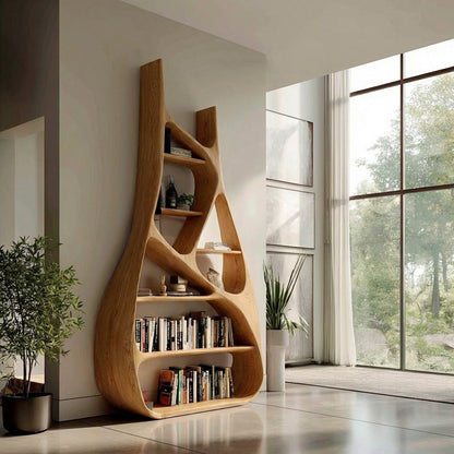 Minimalist Sculptural Bookshelf For Living Room Furniture Kitchnce