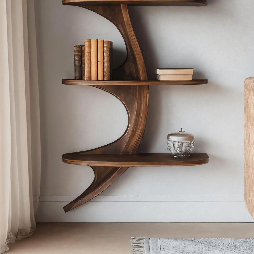 Organic Wall Bookshelf For Living Room Or Bedroom Kitchnce