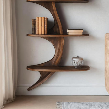 Organic Wall Bookshelf For Living Room Or Bedroom Kitchnce