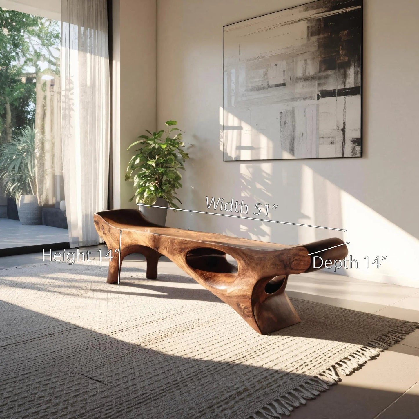 Artistic Bench For Living Room Or Entryway Kitchnce