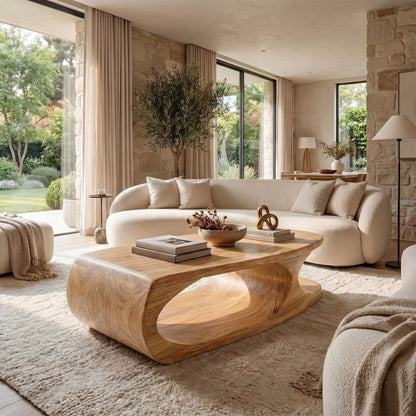 Organic Loop Coffee Table With Sculptural Open Base