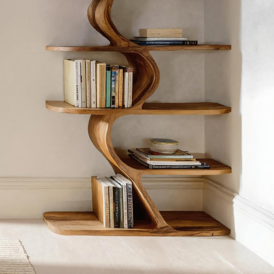 Organic Bookshelf For Living Room Interiors Kitchnce