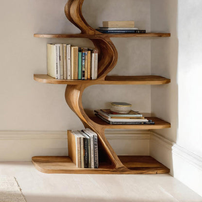 Organic Bookshelf For Living Room Interiors Kitchnce