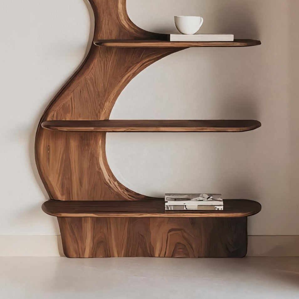 Modern Vertical Bookshelf With Open Storage For Living Room Kitchnce