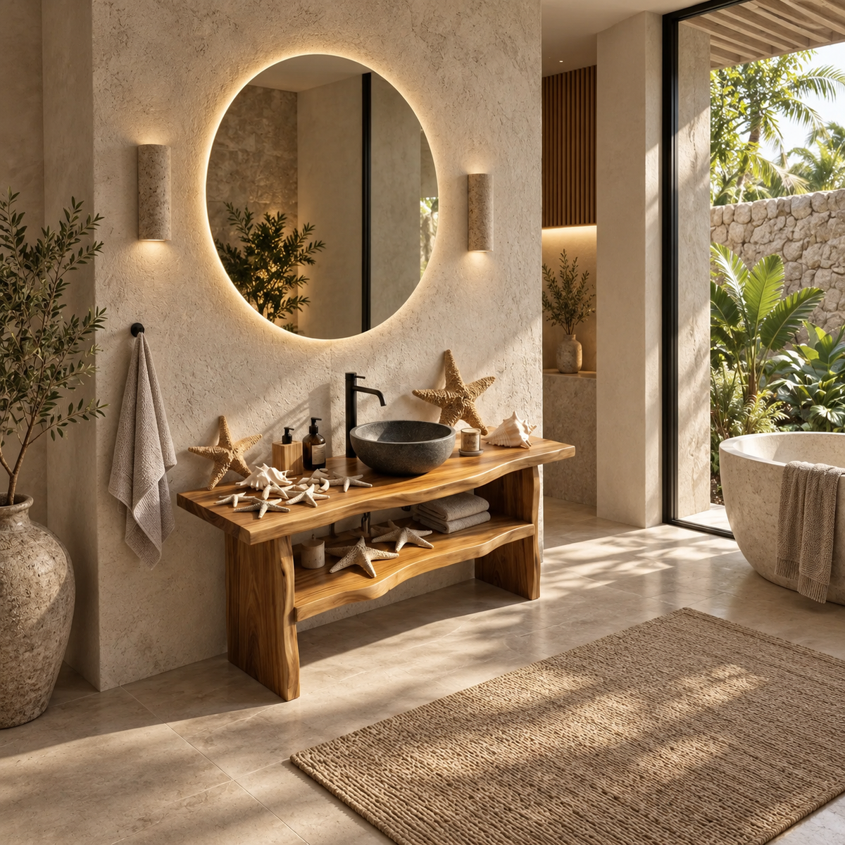 Arden Live Edge Solid Wood Bathroom Vanity